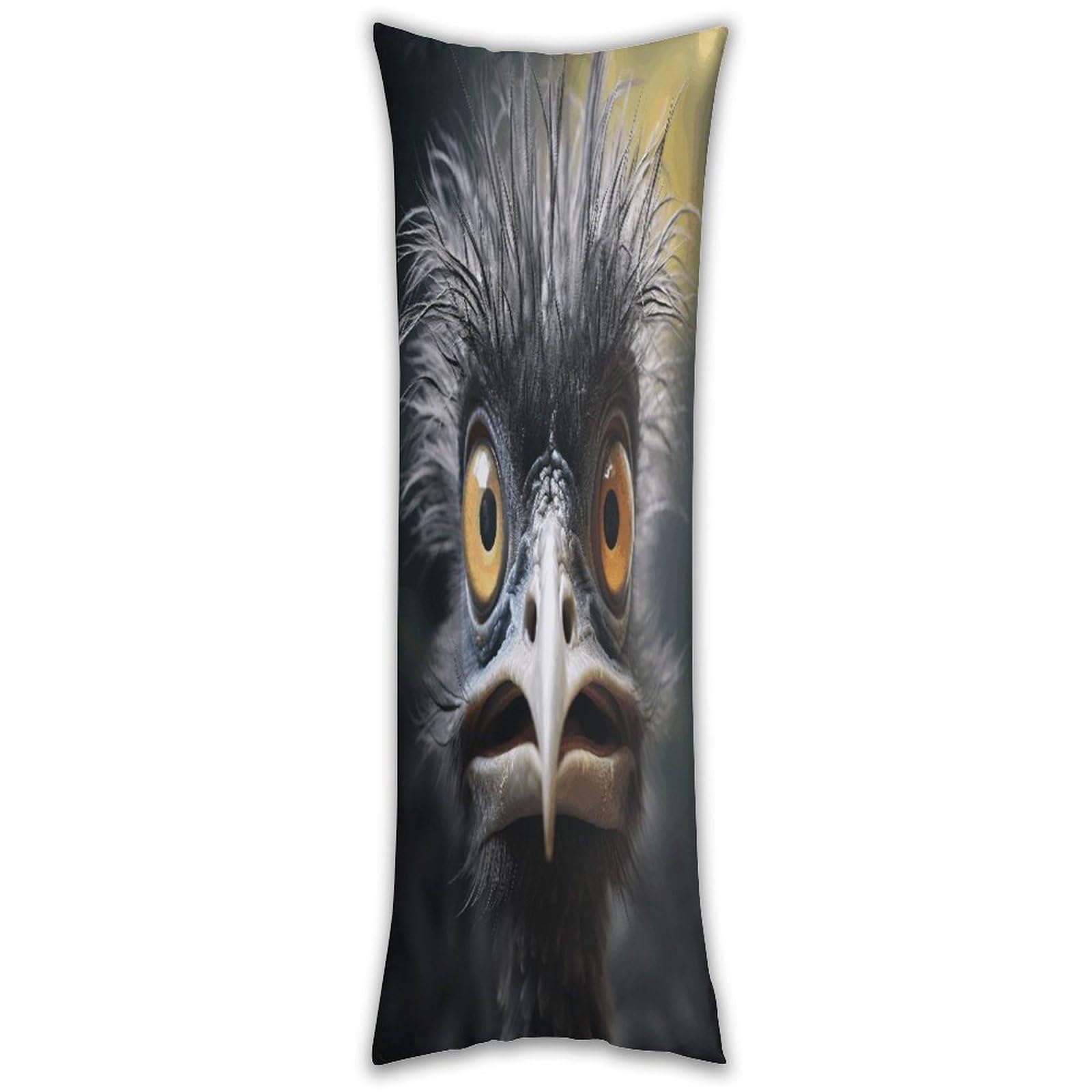 Emu Pillow Cases Breathable Vertical Long Pillowcase Body Pillowcase with Hidden Zipper Closure Soft and Cozy Pillow Cover 20x54 Inches for Bedroom Couch