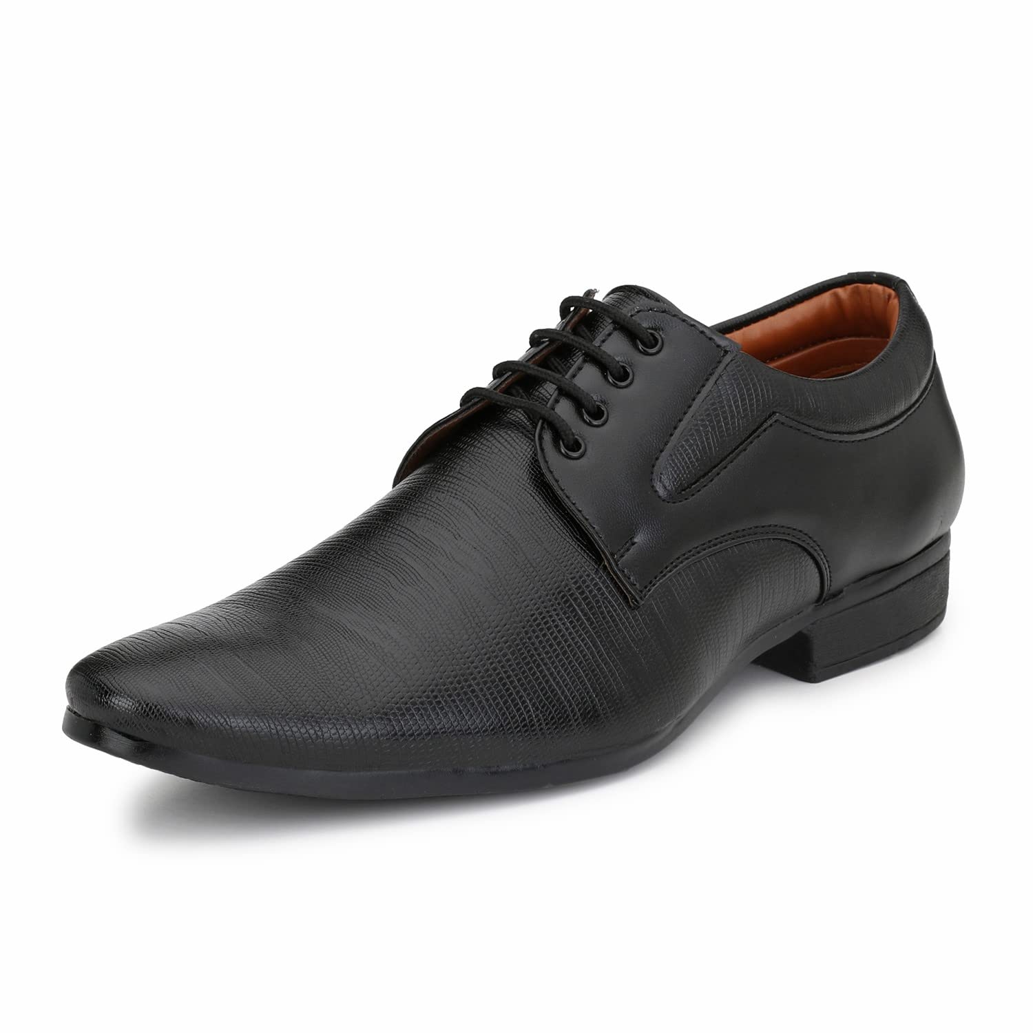 JOHN KARSUN Black Vegan Leather Semi Formal Shoe for Men - 8 UK (B08VHBXNG3) Amazon Price History, Amazon Price Tracker
