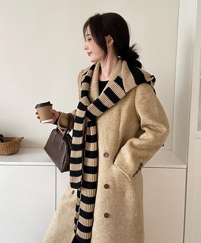 Knitted Shawl Wraps Women Chunky Shawls and Wraps Pashmina Balaclava Hat with Scarf Cashmere Sweater Cardigan Shoulder Top3