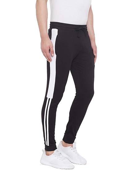 Men Slim Fit Joggers with Side Stripes -GSTRKPT2583_1_P