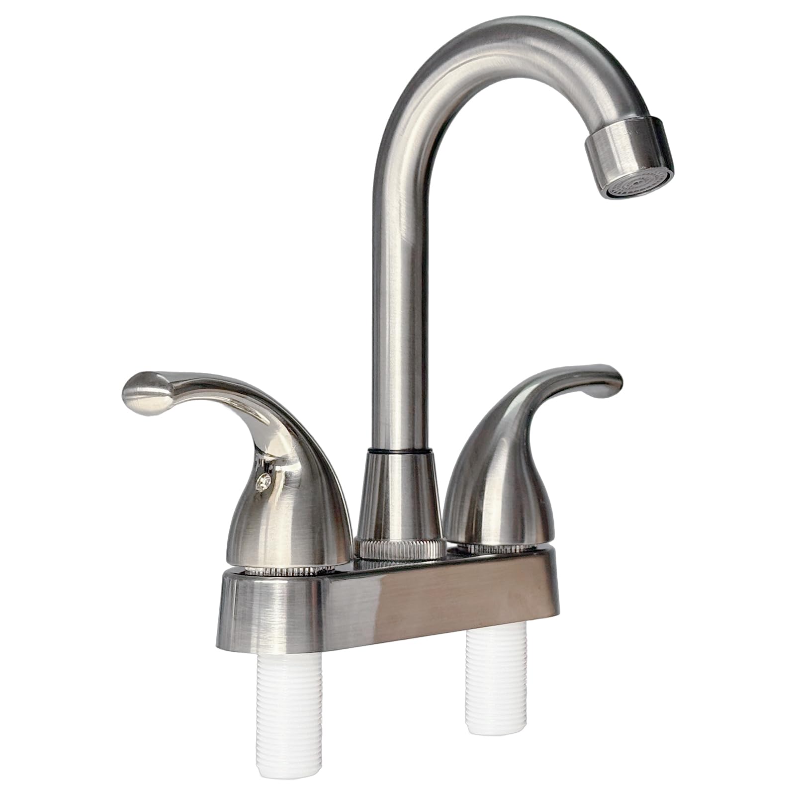 Rubinetti da bagno per camper, rubinetto di ricambio per lavello da cucina con due maniglie di controllo, corpo principale da 10,2 cm, 2 o 3 fori alto Arch-360 girevole sostituire per camper
