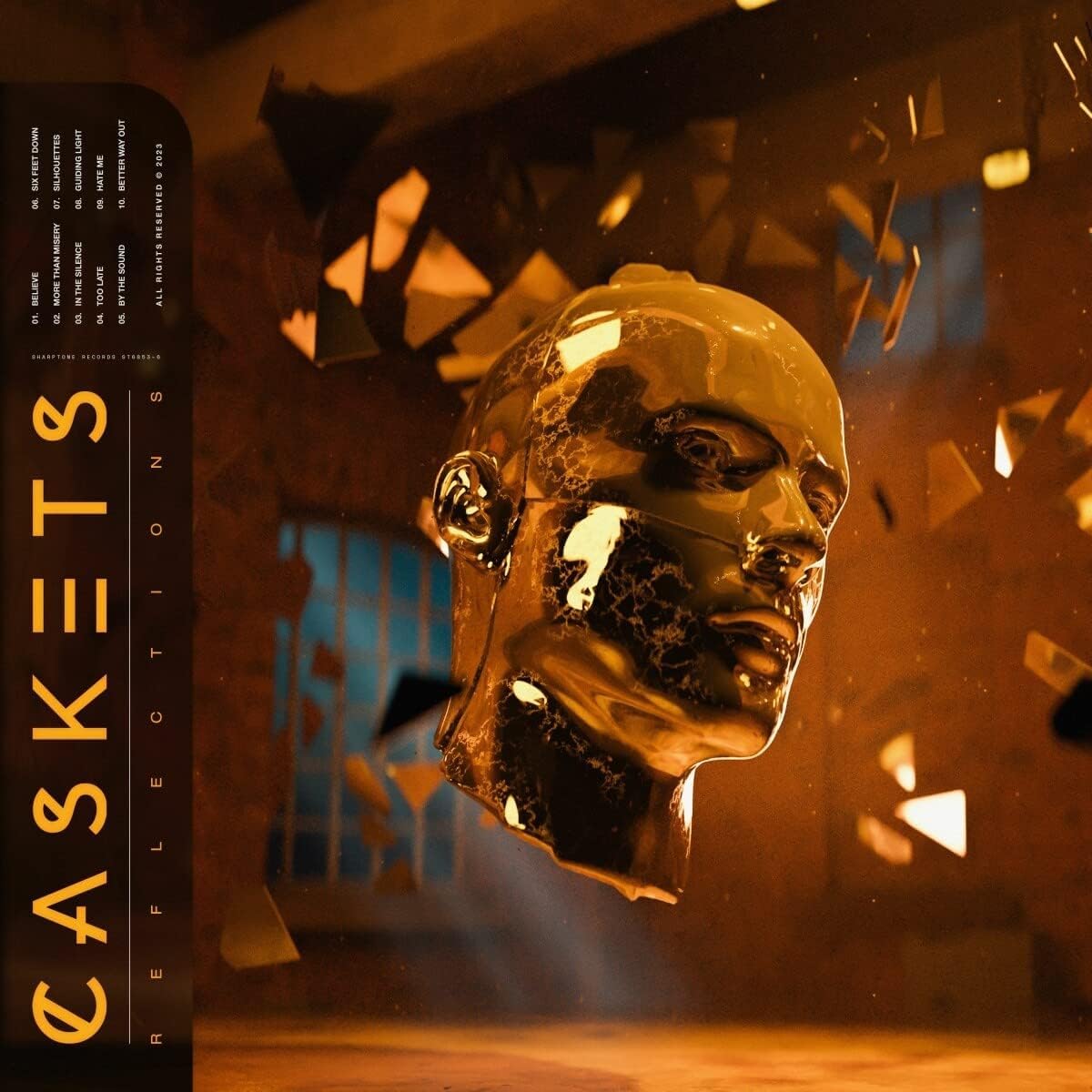 Caskets Reflections LP Orange White Corona Vinyl NEW SEALED