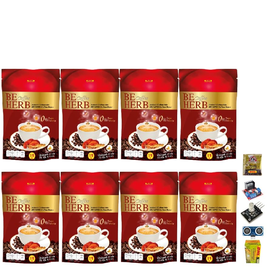 75 grams (5 Sachets) Roasted Delicious Mellow Intense BeHerbCoffee Instant Coffee Mix Healthy 18 in 1 Vegan Snack Set 8 By Beautygoodshop [Get Free For You Beauty Gifts] image 5