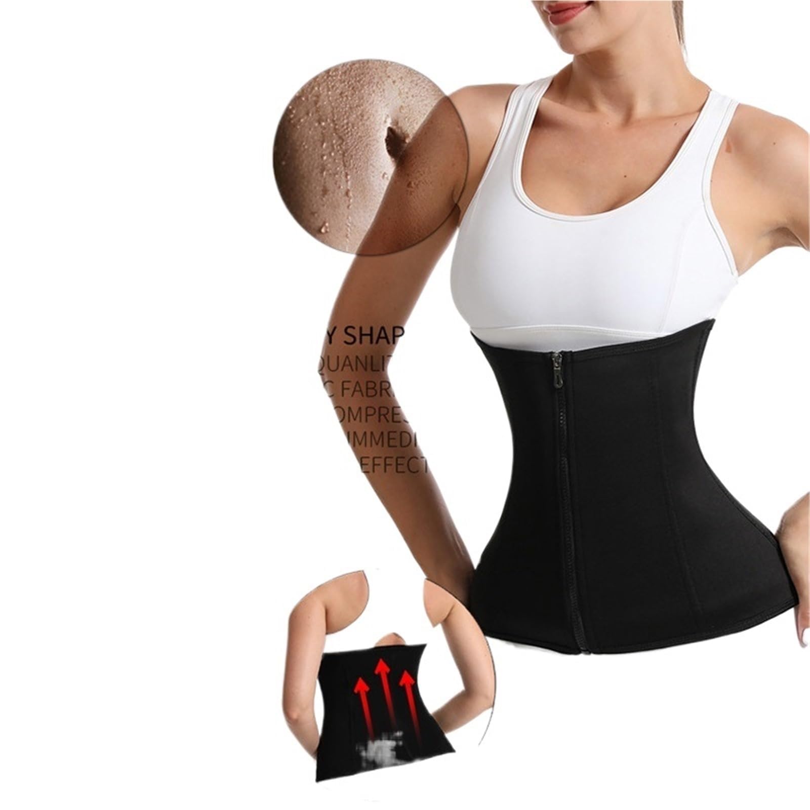 MMRTDJDR Fajas para Mujer, Entrenador para Mujer, corsé, Banda para el Vientre, Faja Deportiva, Traje de Sauna, Bandas recortadoras de Cintura