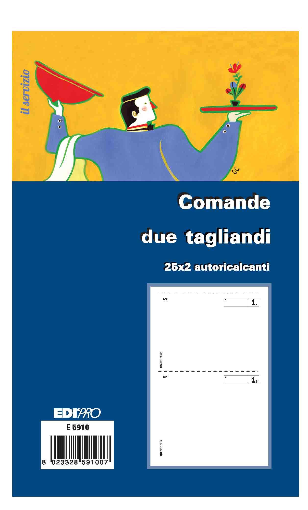 50 Blocchi Buoni Comande Autoricalcanti Edipro' - 25 Fogli X 2 Copie, Formato 17x9.9 Cm | Per Ristoranti E Bar - Foto 7