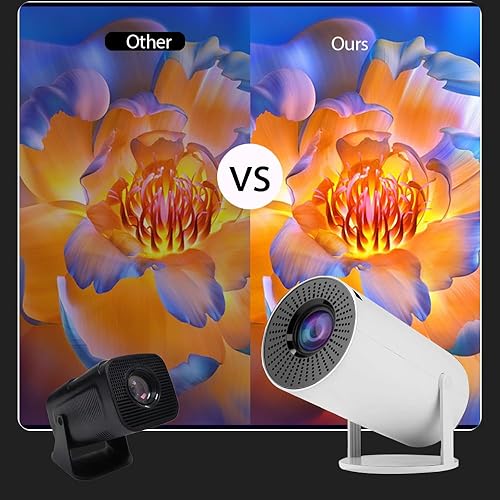Miniatura 5 de Ultra delgado de 2.69 pulgadas, alto brillo Proyector HY300 Pro, proyector portátil 4K con WiFi Bluetooth Android 13 1080P, corrección trapezoidal