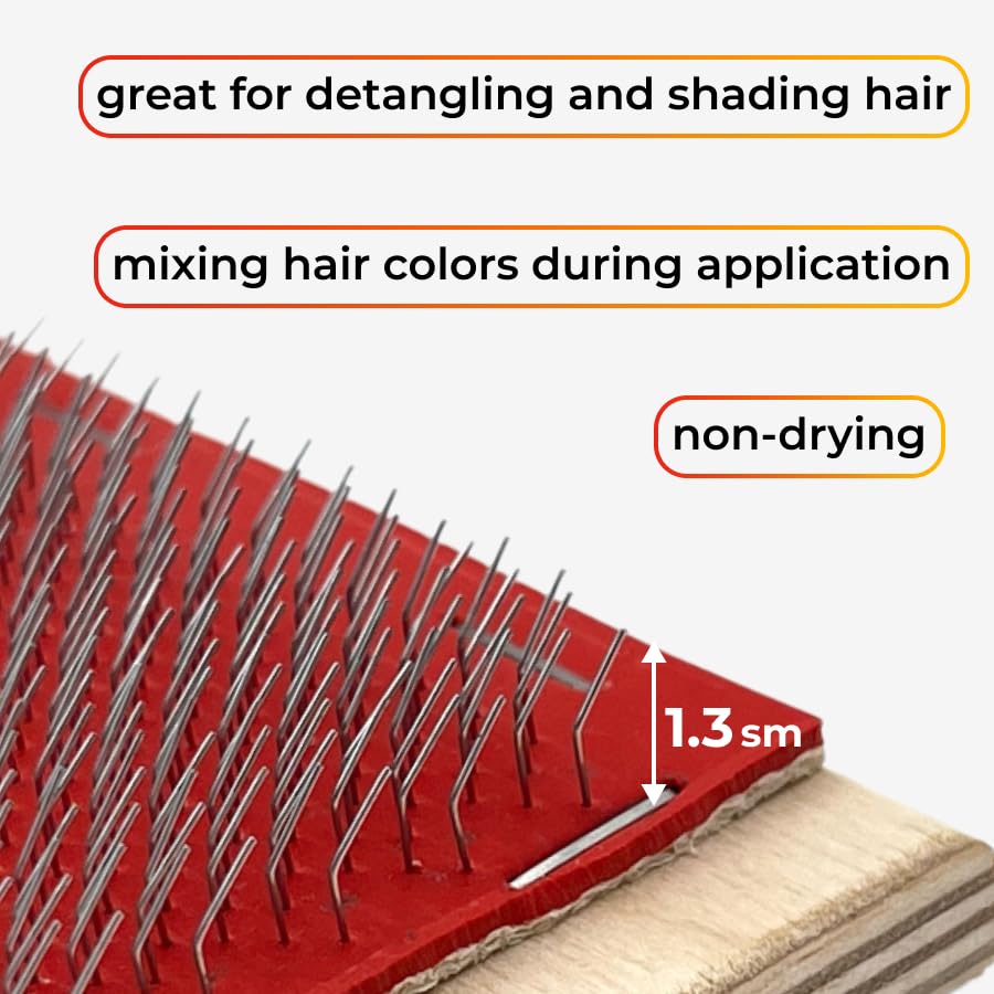 30 x 13 cm (2 pcs) Hair Holder on a Wooden Base, Drawing Mat For Bulk Hair Extension Professional Hackle Styling Tools Making Lace Wig Tools Drawing Card With Needles
