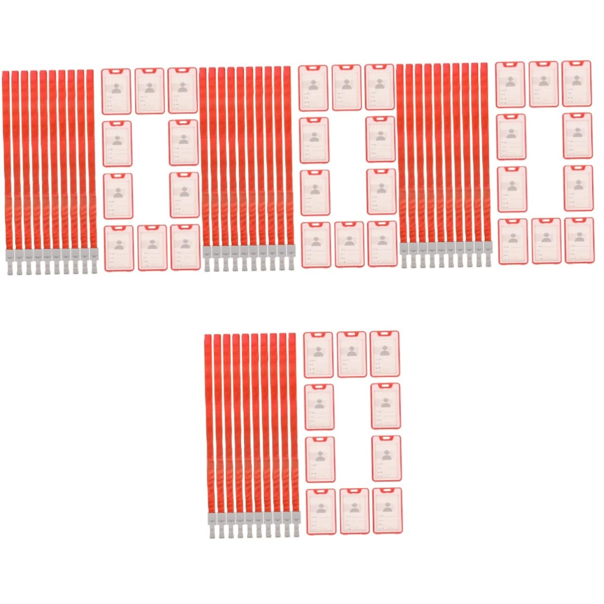 Operitacx 40pezzi Custodiper Badge Con Cordino Porta Tessere Identificative Copertine Protettive Per Ufficio e Scuole