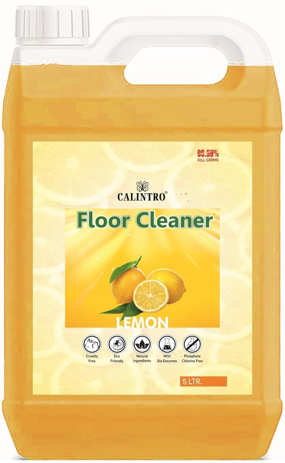 Eco-Friendly Disinfectant Floor & Bathroom Cleaner 5000ml – Lemon Fragrance | Kills 99.9% Germs, Removes Stains, Deodorizes & Restores Shine for Bathroom, Kitchen & Home Floors-image-6