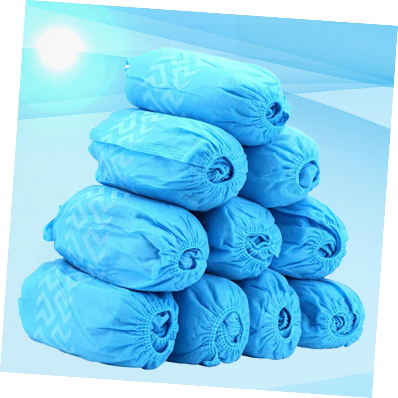 100pièces Couvre-chaussures Non Tissés Antidérapants Pour Maison Protection Boue Pluie Et Fondue Lot De Bleus
