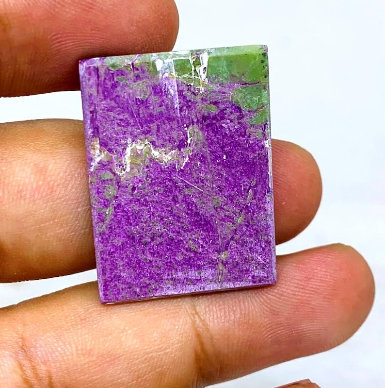 Stichtite naturelle précieuse en vrac, cabochon rectangle de haute qualité pour joaillerie - 5