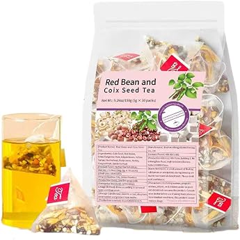 Azuki and Hatomugi Tea with Small Red Beans FDA Certified Rich Tea Aroma Pure Sweetness Light Roasting Scent Tea Bags Azuki Tea Hatomugi Tea Herbal Tea Health Tea Chinese Tea Coix Seed Dried Mandarin