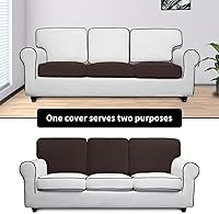 Vista 2 de Easy-Going Fundas de cojín de vellón para asiento de sofá, funda de cojín suave y elástica de muebles para niños, mascotas