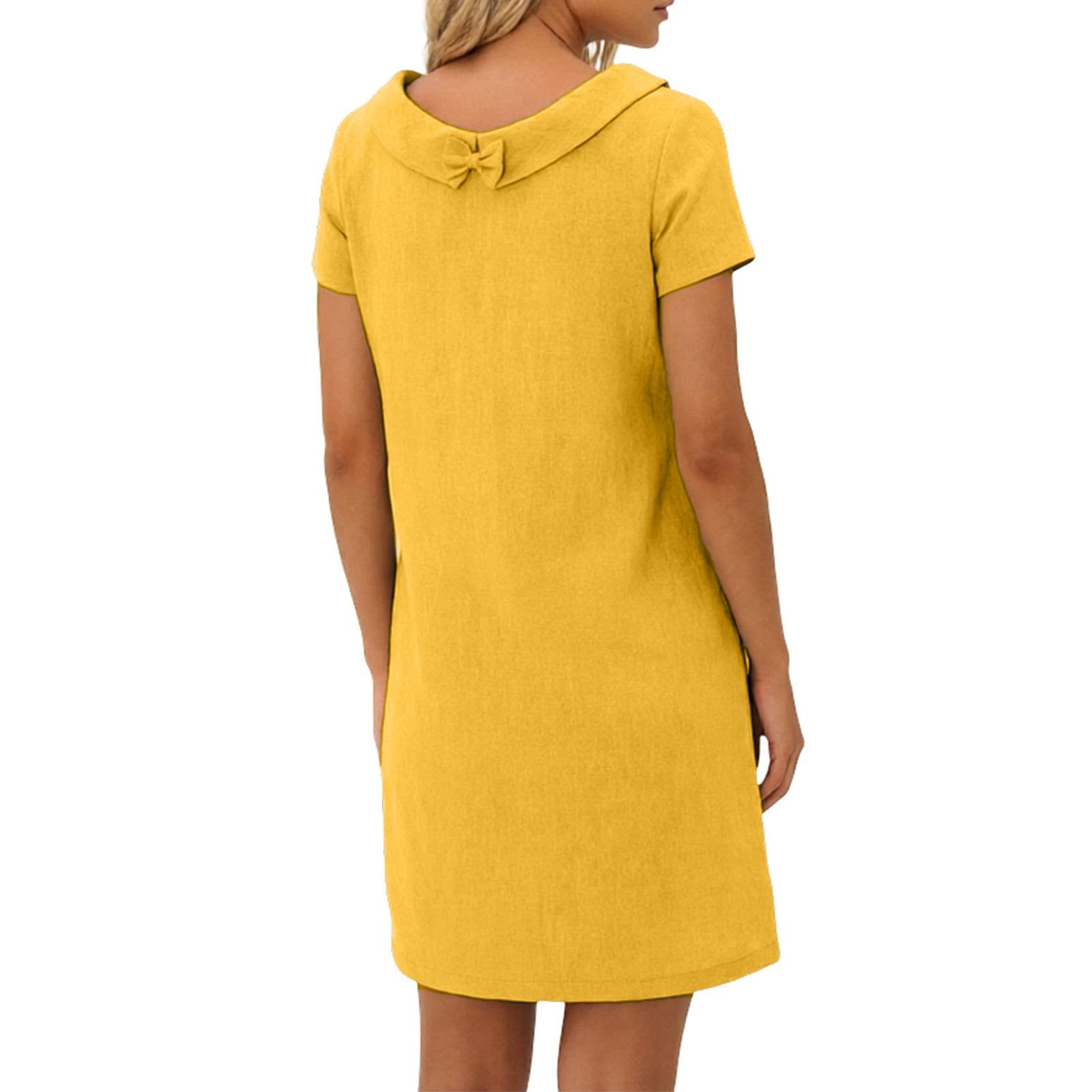 Robe décontractée Grande Taille à Manches Courtes, Coupe Ample, idéale pour l'été. Robe fourre-Tout Respirante pour Tous Les Jours.