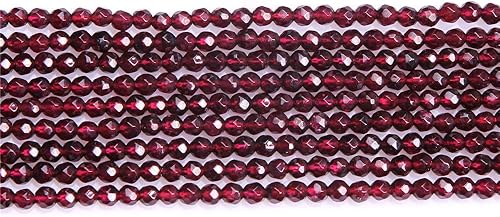 Miniatura 58 de JOE FOREMAN Cuentas de granate para hacer joyas, piedras preciosas naturales, semipreciosas, 0.472 in, redondas, esmeriladas, mate, envejecidas, 15