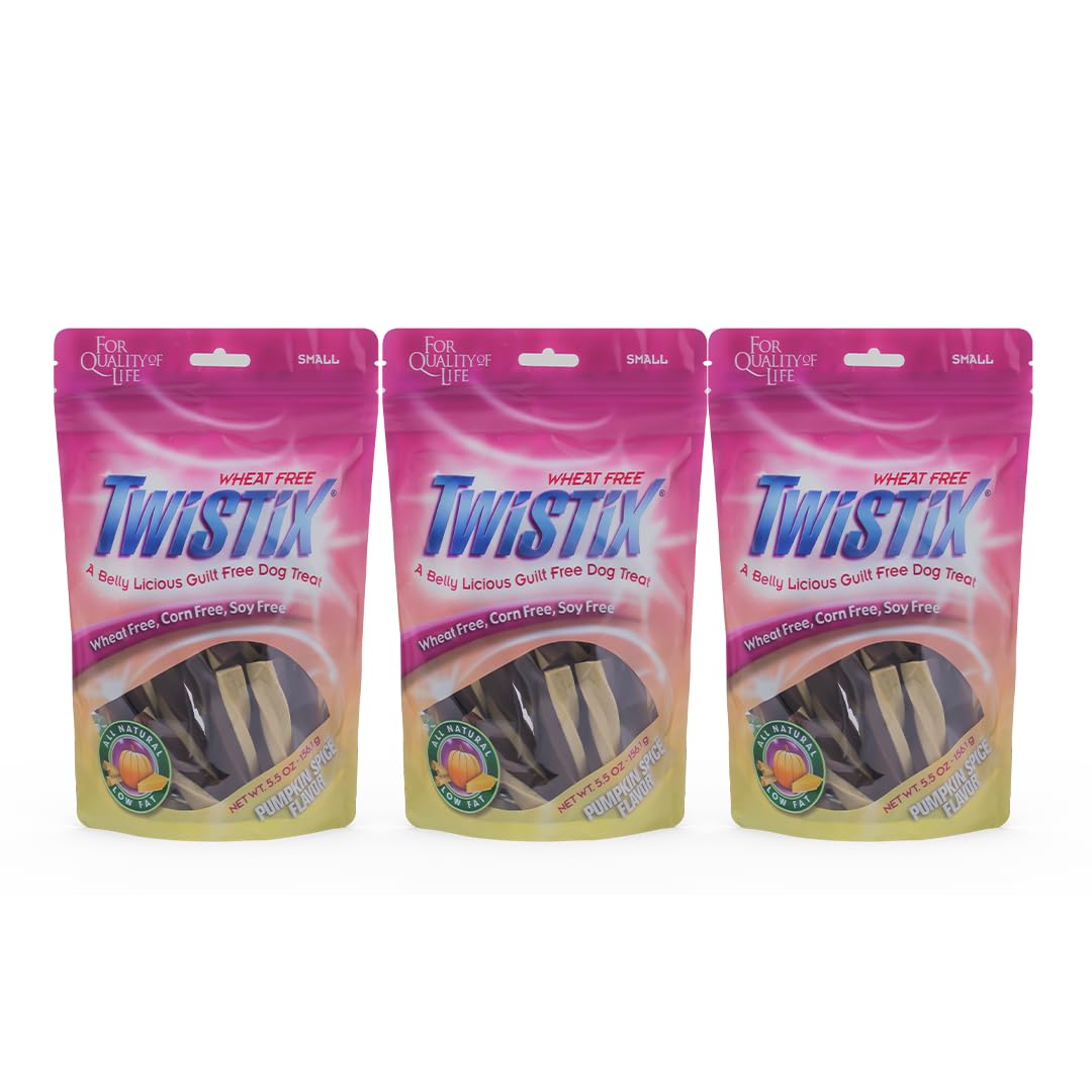 Twistix Canister Twisted Dental Dog Treats with Pumpkin Spice Flavour for Dog’s Daily Dental Hygiene Dog Treat for Fresh Breath and Clean Teeth, Small Pack of 3 (B098L4TGJS) Amazon Price History, Amazon Price Tracker