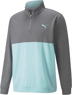 PUMA GOLF Women's Gamer Colorblock 1/4 Zip Sweater