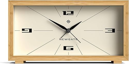 Miniatura 9 de NEWGATE® Lemur - Reloj despertador | Diseño rectangular | Funda de bambú | Ideal para mesita de noche, escritorio o estante | Moderno accesorio
