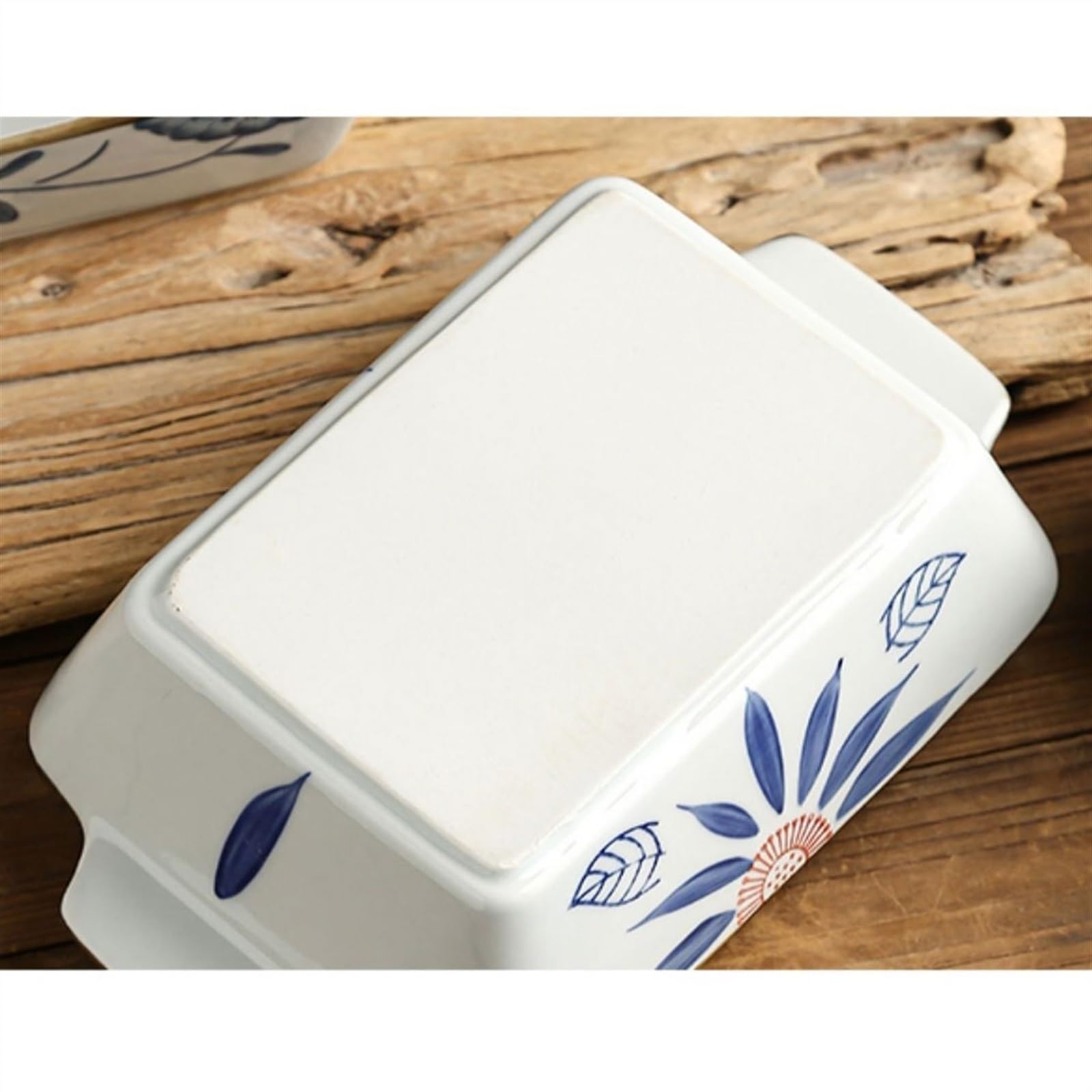 Teglie per Lasagne, Teglia for Lasagne in Ceramica Profonda con Doppi Manici Adatta al Forno 21,5x13,5x5,1 cm 600 ml