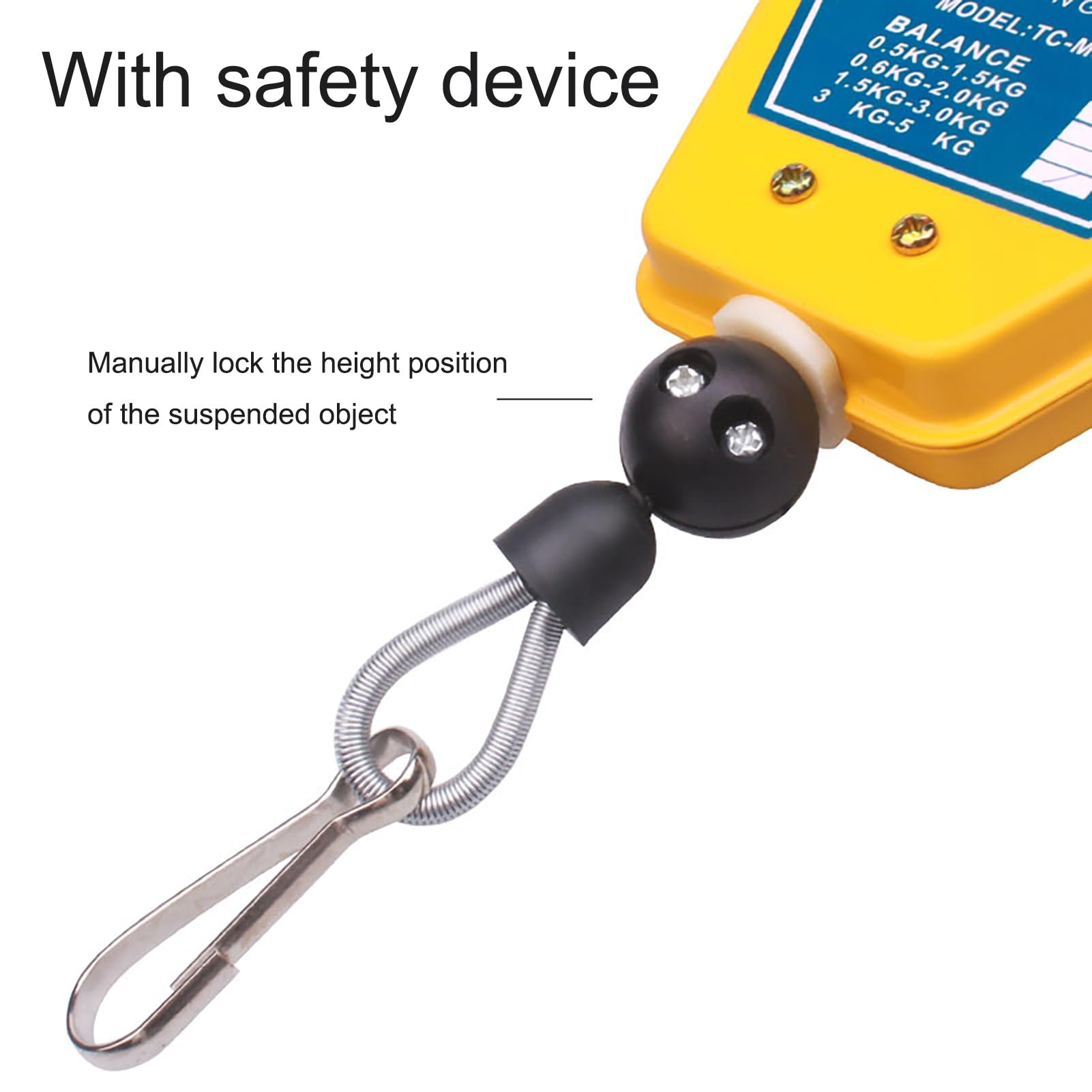 Équilibreur à Ressort, équilibreur à Ressort rétractable, Support d'outil, équipement de Suspension, Support d'outil rétractable, Longueur de 1,3 m, équilibreur d'outils, pour(0,5-1,5 kg