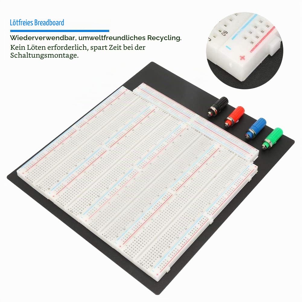 3220 Tie-Points Breadboard, Zy-208 Solderless Testing Breadboard Wiederverwendbares Breadboard Zum Testen Von Schaltungen, Debuggen Und Trainieren Von Elektronischen Schaltungen