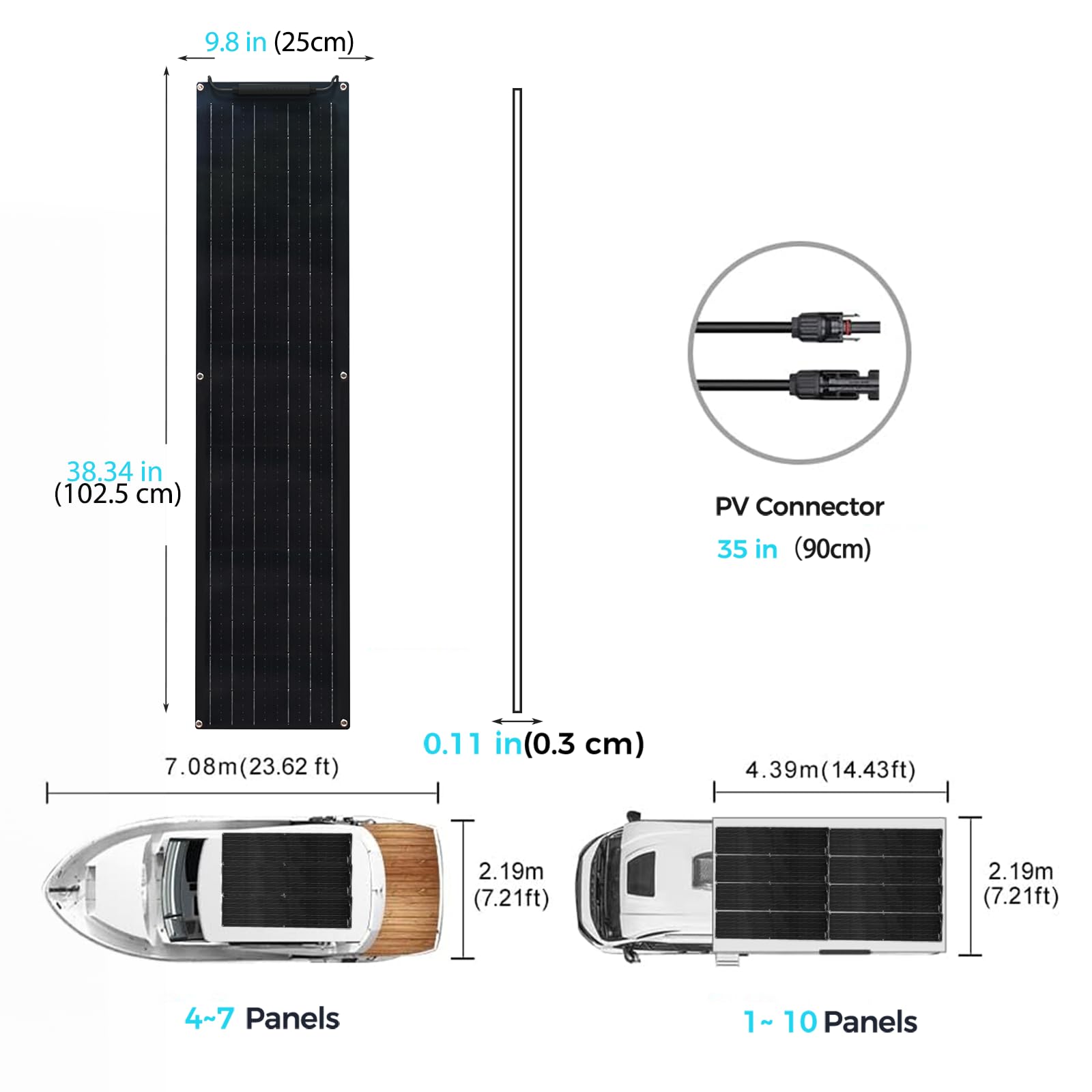100W 12V flexibel Solarmodul Solarpanel 100 Watt Mono Für Wohnmobil Auto Camping 100W 12V flexibel Solarmodul Solarpanel 100 Watt Mono Für Wohnmobil Auto Camping