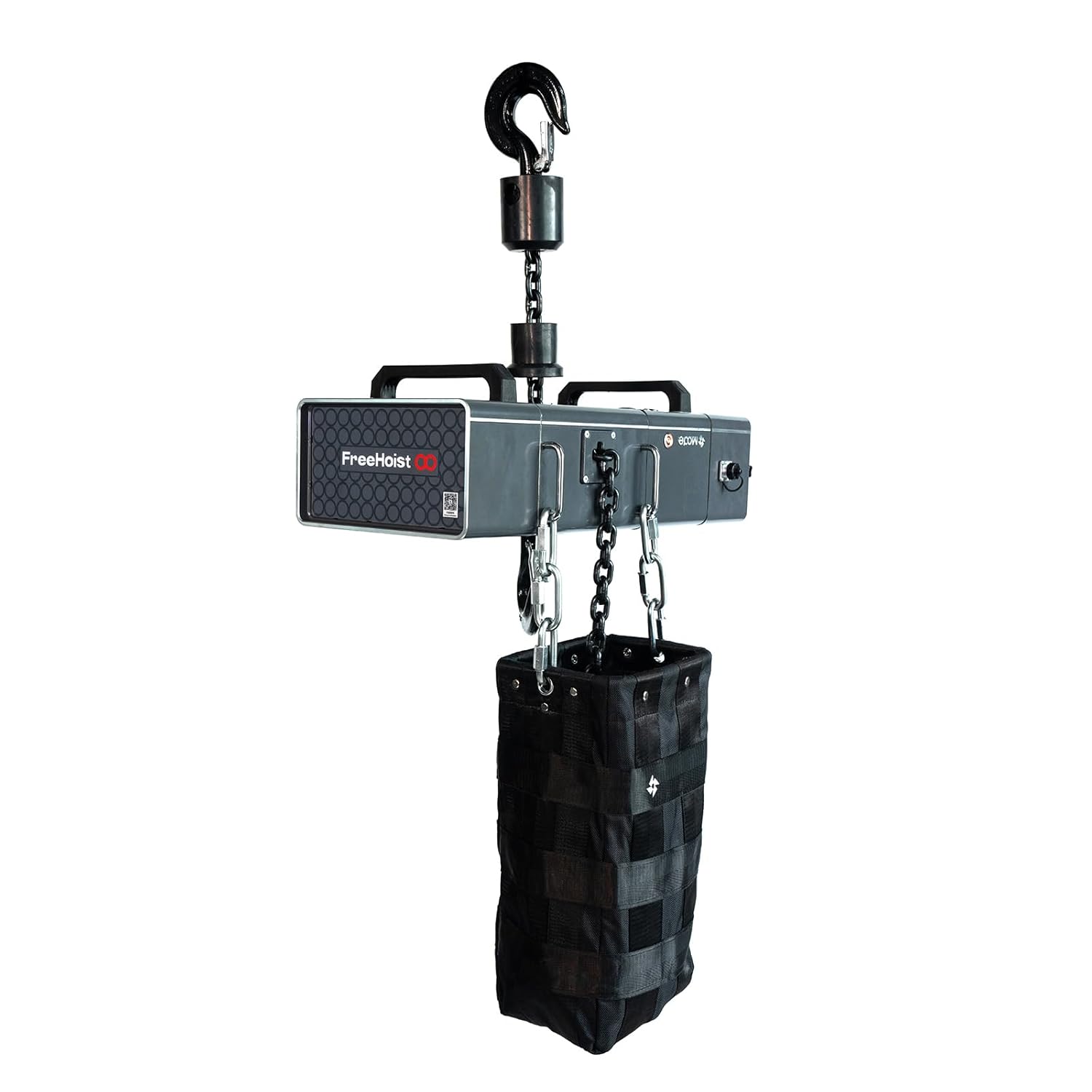 Mode FreeHoist 1 Ton (2200lbs) 110V Electric Hoist & Battery Hoist, Cordless Stage Chain Hoist, Rechargeable WiFi APP Synchronous Multi-Control for Stage, Theater & Event Production