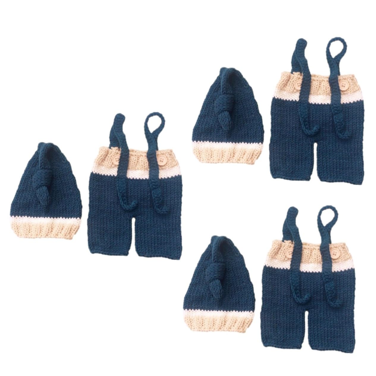 DOITOOL 3 Piezas De Accesorios para Fotos De Bebés Recién Nacidos Vestido De Punto Ropa para Bebés De 0 A 3 Meses.