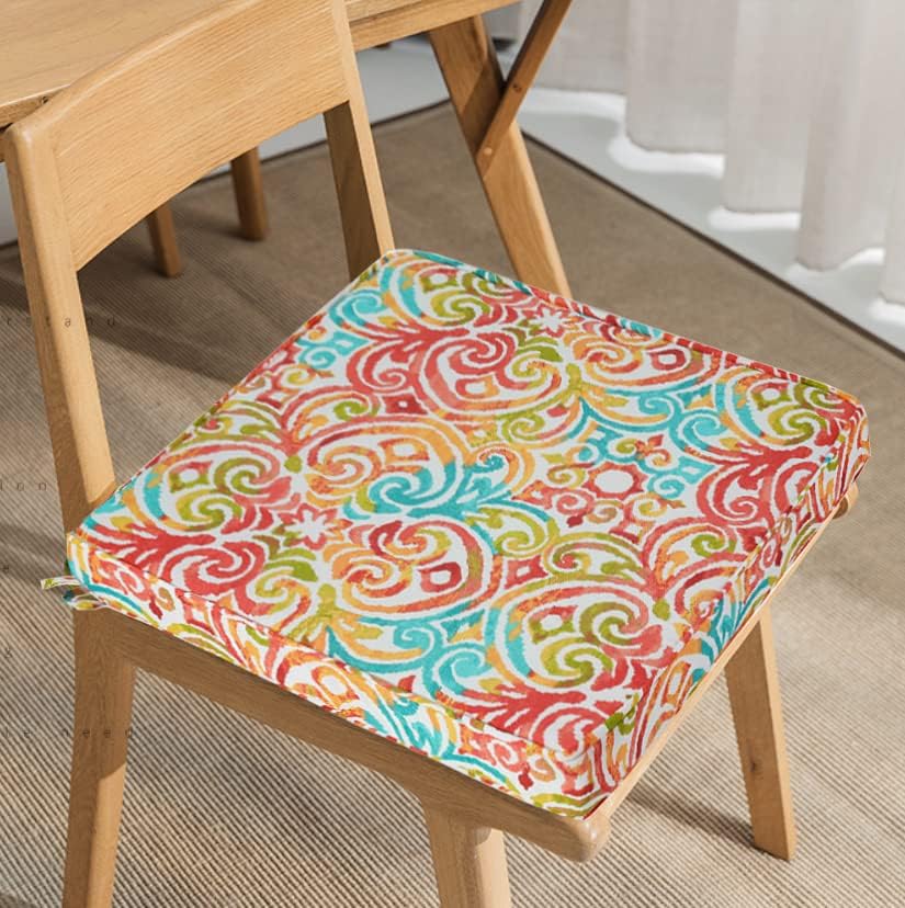 Miniatura 2 de FUNHOME Cojines para sillas de patio de 18.5 x 18.5 x 2.5 pulgadas, cojines de asiento impermeables para muebles de patio, paquete de 2,
