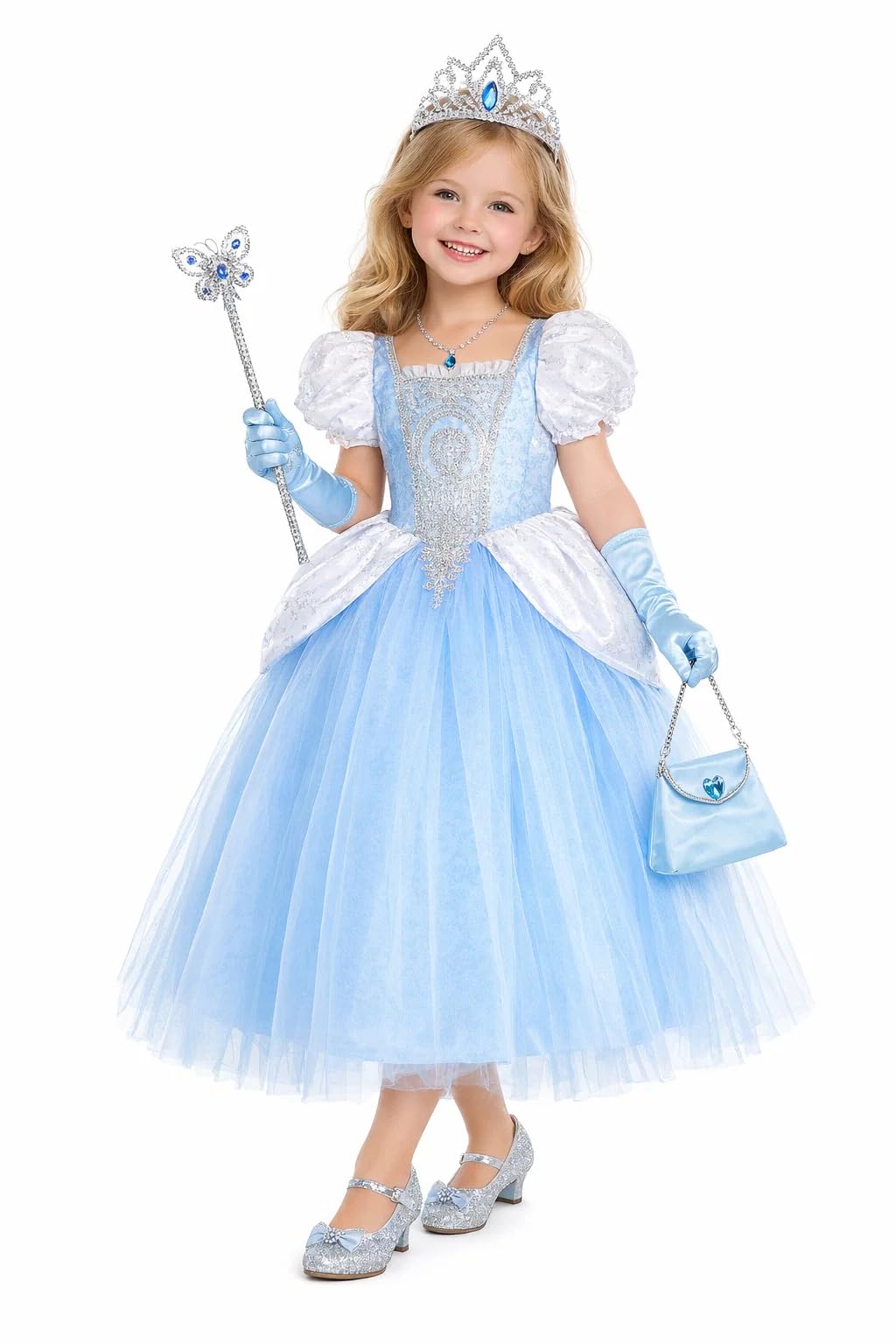 CQDY Girls Princess Aurora Costume Dress Pink Sleeping Beauty Outfits Dress up Clothes for Party Birthday