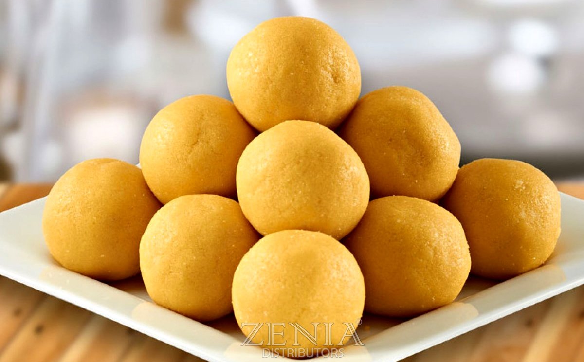 Zenia Premium Quality Besan Ladoo Indian Sweets 1lb