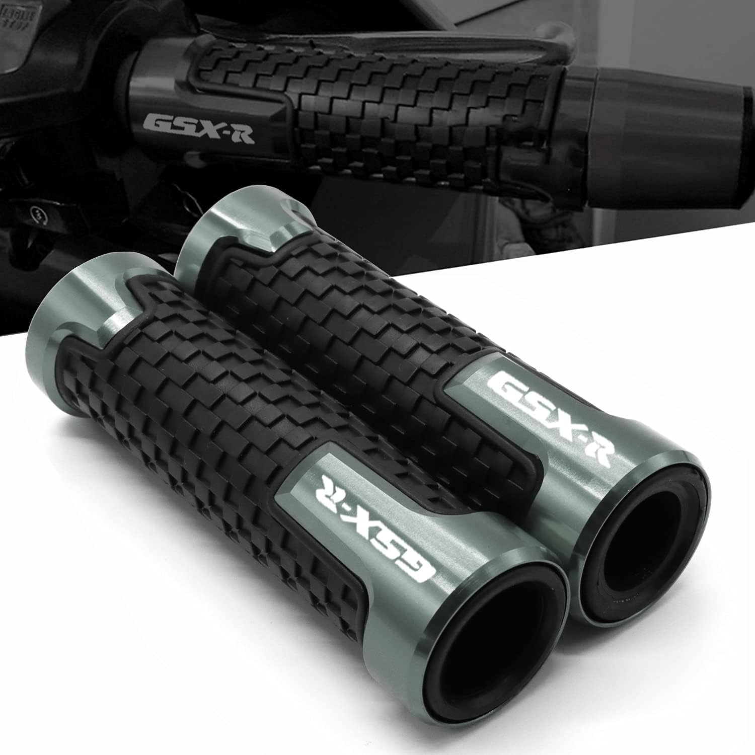 FOR MOTORCYCLE SPORT BIKES HONDA BLACK NEW RUBBER GEL HANDLE BAR HAND GRIPS 7/8