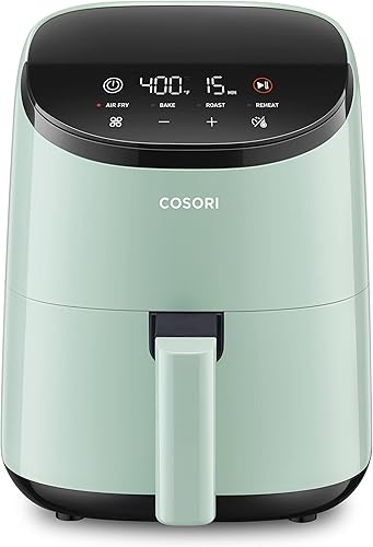 Miniatura 2 de COSORI Horno pequeño freidora de aire de 2.1 cuartos de galón, mini freidora de aire 4 en 1, hornear, asar, recalentar, ahorrar espacio y bajo
