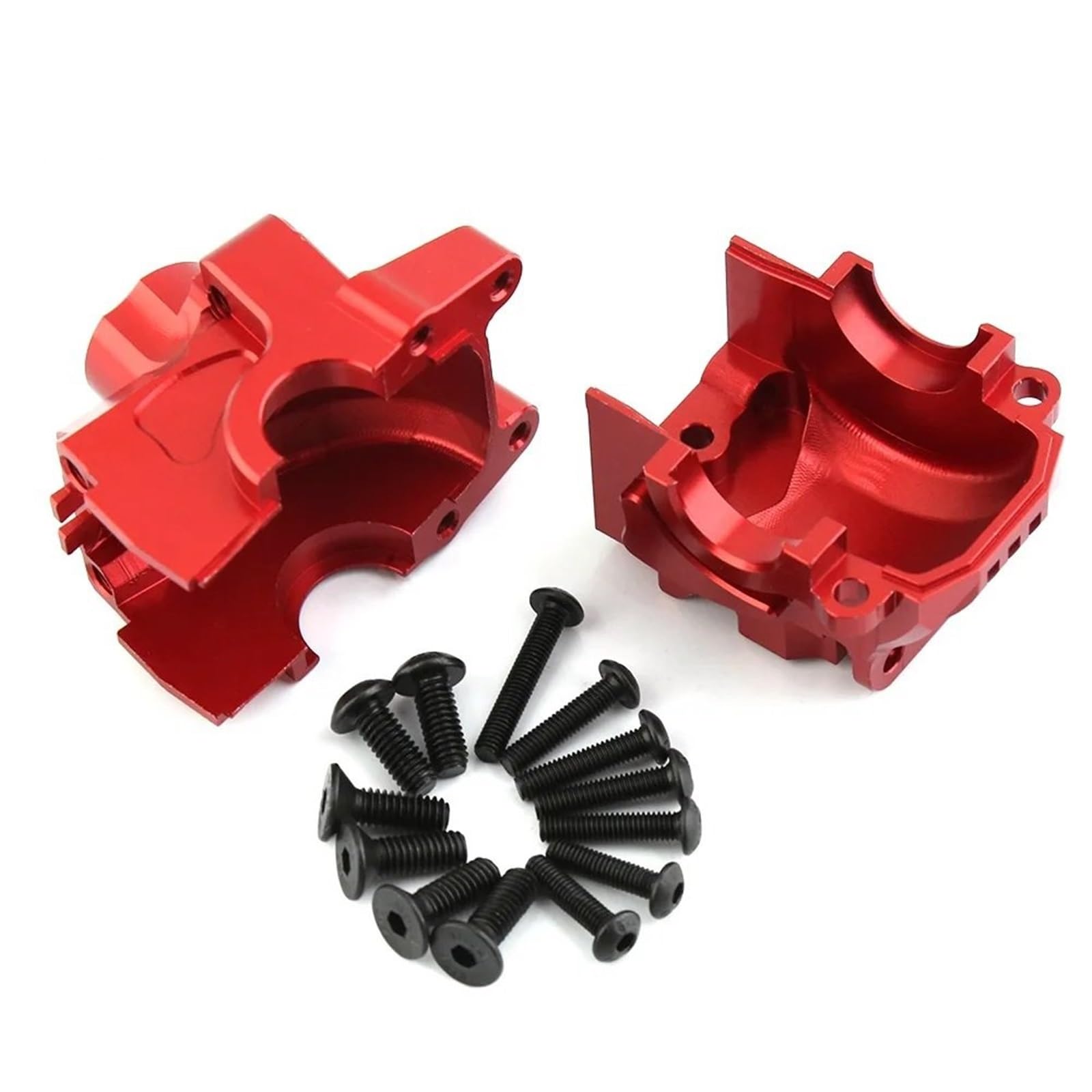 Juguetes Accesorios Para Rustler Para Stampede Para Hoss 1/10 Caja Cambios Metálica Para Diferencial Delantero Y Trasero 6880 6881 Coche RC Piezas Mejora(Red,1 Set)