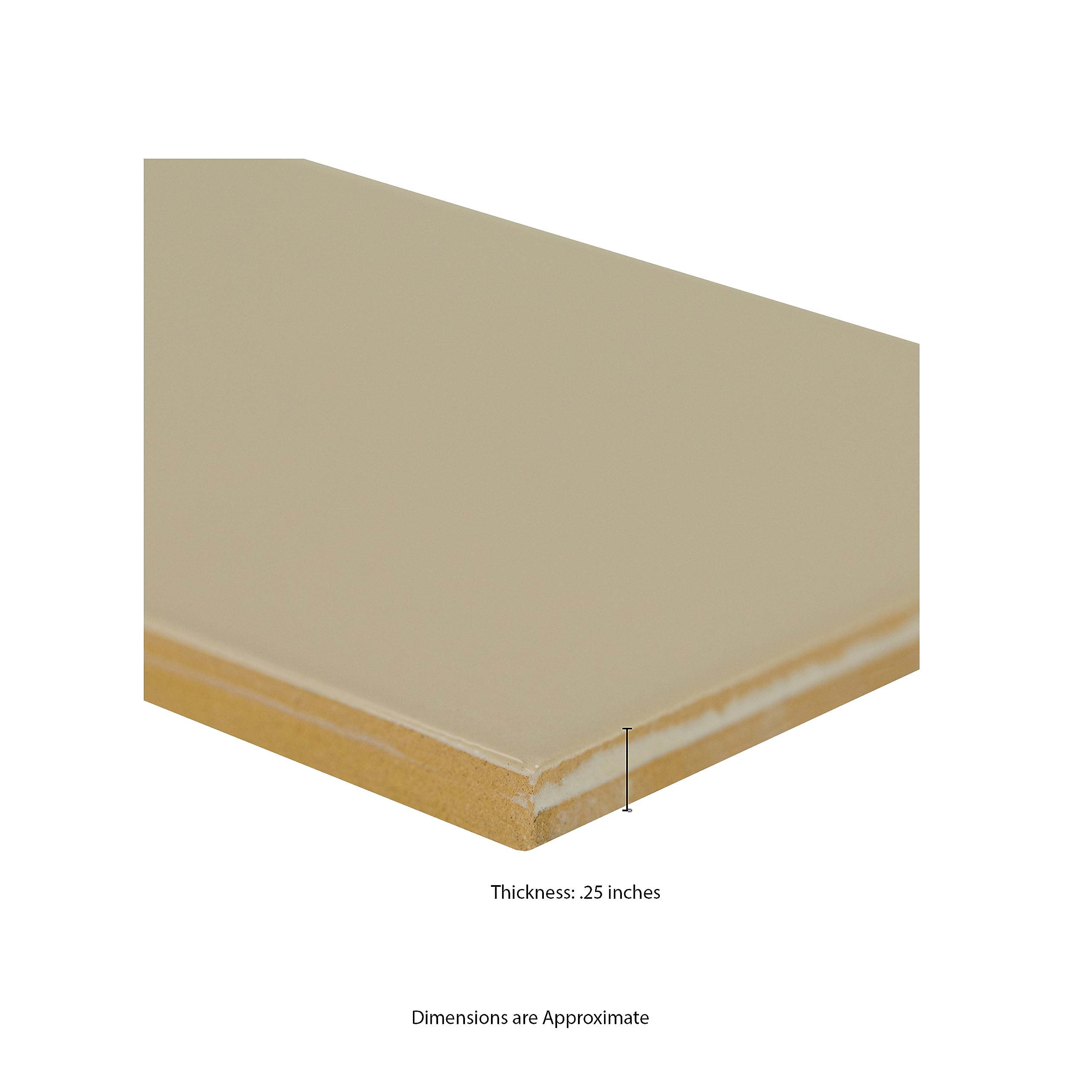 MSI Basix Fawn Matte Ceramic Subway Wall Tile, 1 Count, 1 Piece