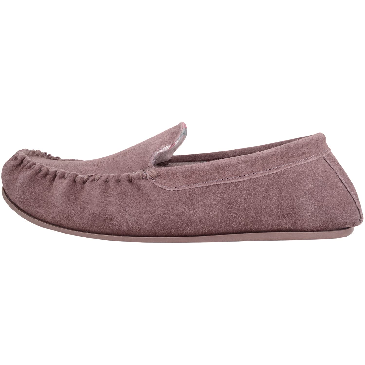 Pantuflas de invierno con forro de tela de gamuza para hombre con suela dura