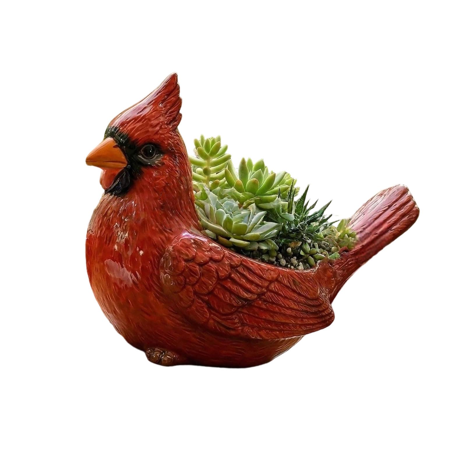 Piceioep Artistic Resins Indoor Plant Container Modern Decorative Resin Lovely Succulents Flower Pots for Home Offices Waterproof Plant Containers