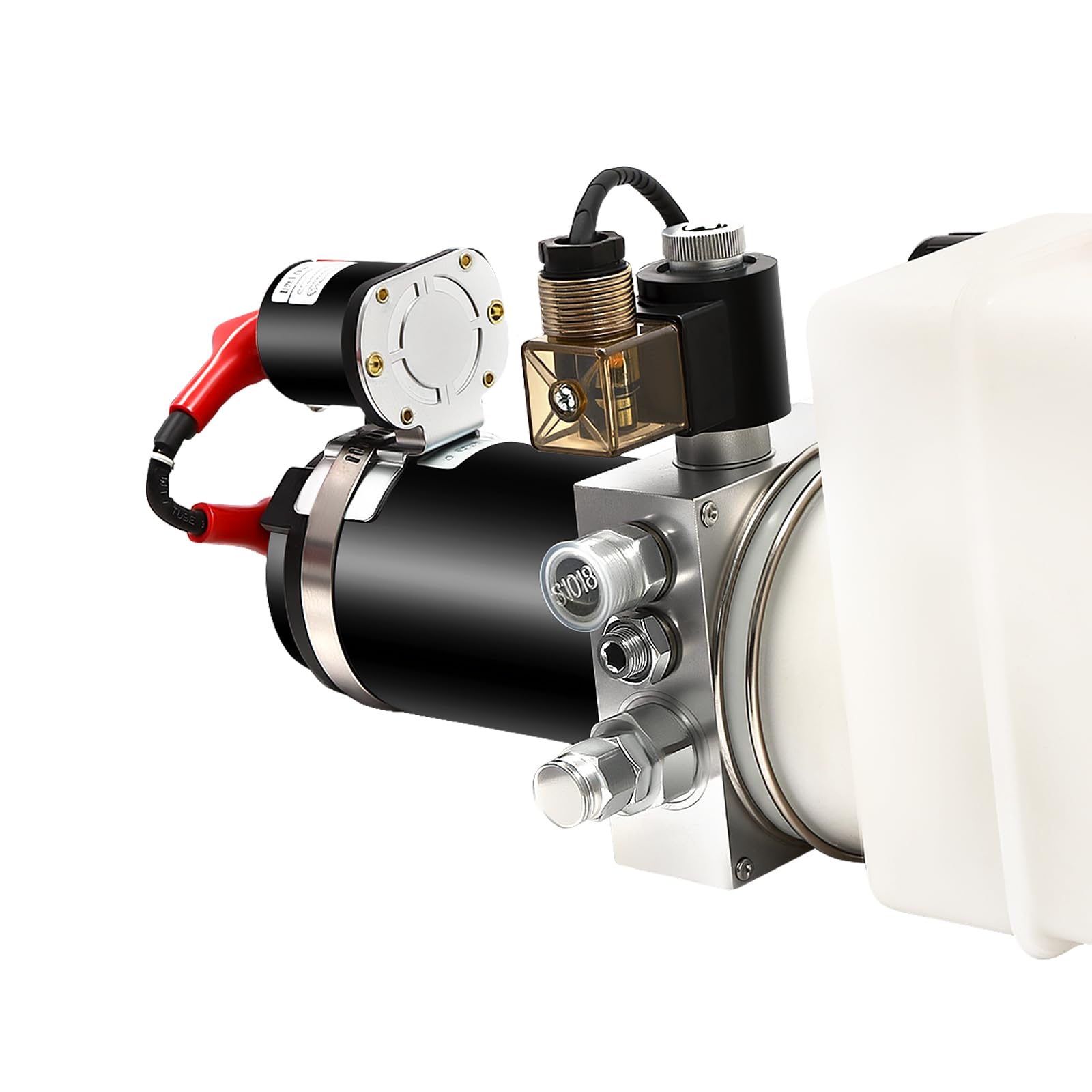 Pompa idraulica elettrica, 12 V, 800 W, 1,5 l, piccolo motore idraulico ad azione semplice, sistema idraulico DC, controllo a basso rumore, indicatore di tensione