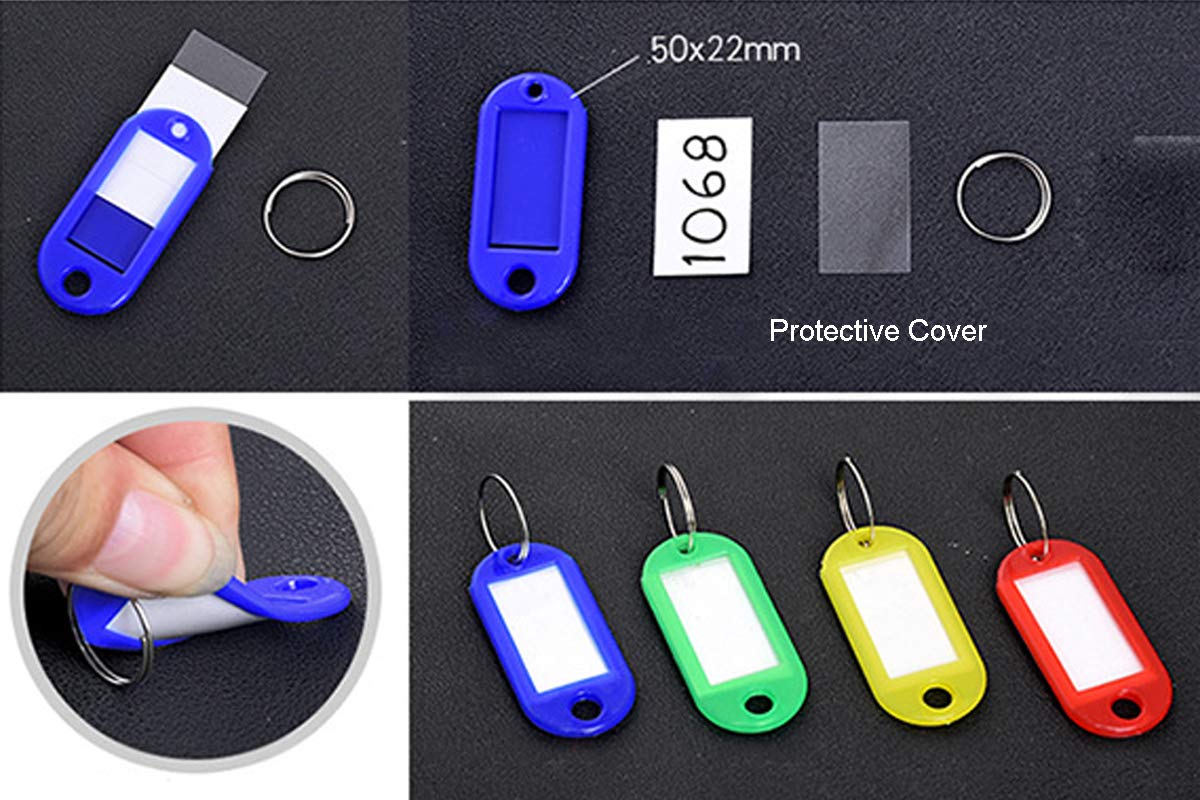 CM Porte-clés En Métal Avec étiquettes Numérotées Pour Organiser Et Trier (50 PCS: 001-050, Couleur Bleue