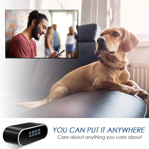 Miniatura 6 de SHAQMA - Reloj de cámara oculta con cámara espía, 1080P HD, WiFi, cámara de niñera, con visión nocturna, detección de movimiento, aplicación de