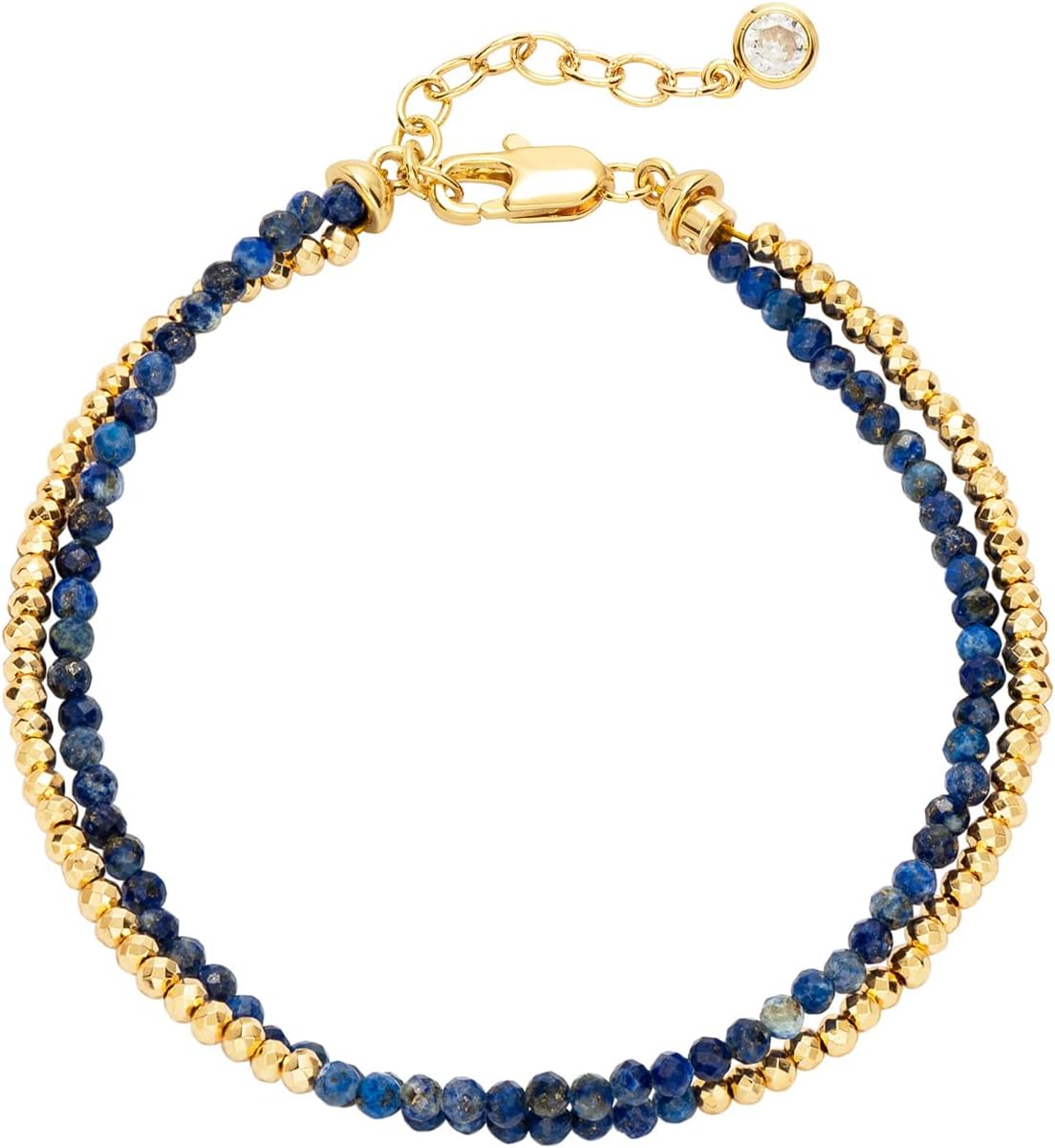 WEARON Gold Beaded Turquoise Bracelets for Women Dainty Stackable Stone Beaded Mixed Layered Link Chain Adjustable 14K Gold Plated Boho Bracelets for Women