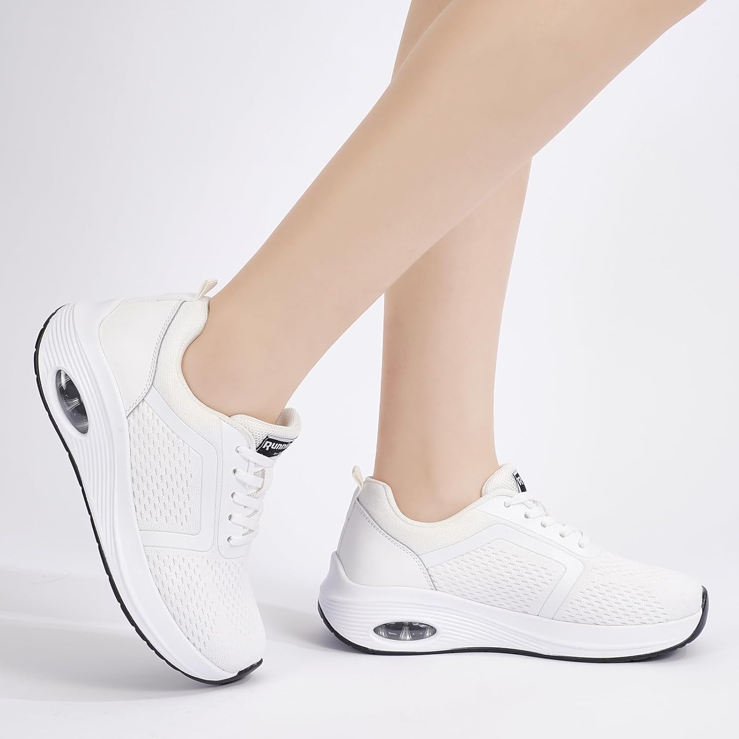 Women’s Wide Width Walking Shoes Air Cushion Sneakers Breathable Mesh Lightweight Non Slip Comfortable Athletic Shoes
