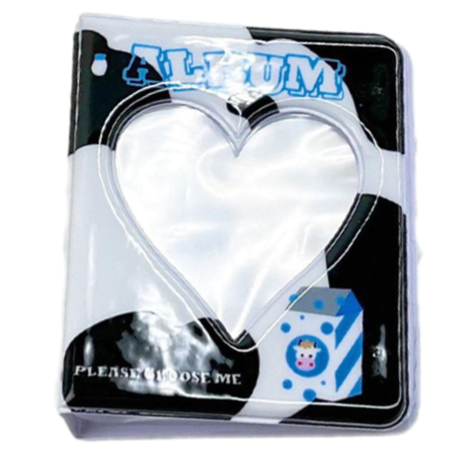 Tfaoys 64 Pages Cartoon Photo Album 3Inch 64 Slot Love Heart Hollow Card Binder Photocard Holder Namecard Book Gift Photo Album