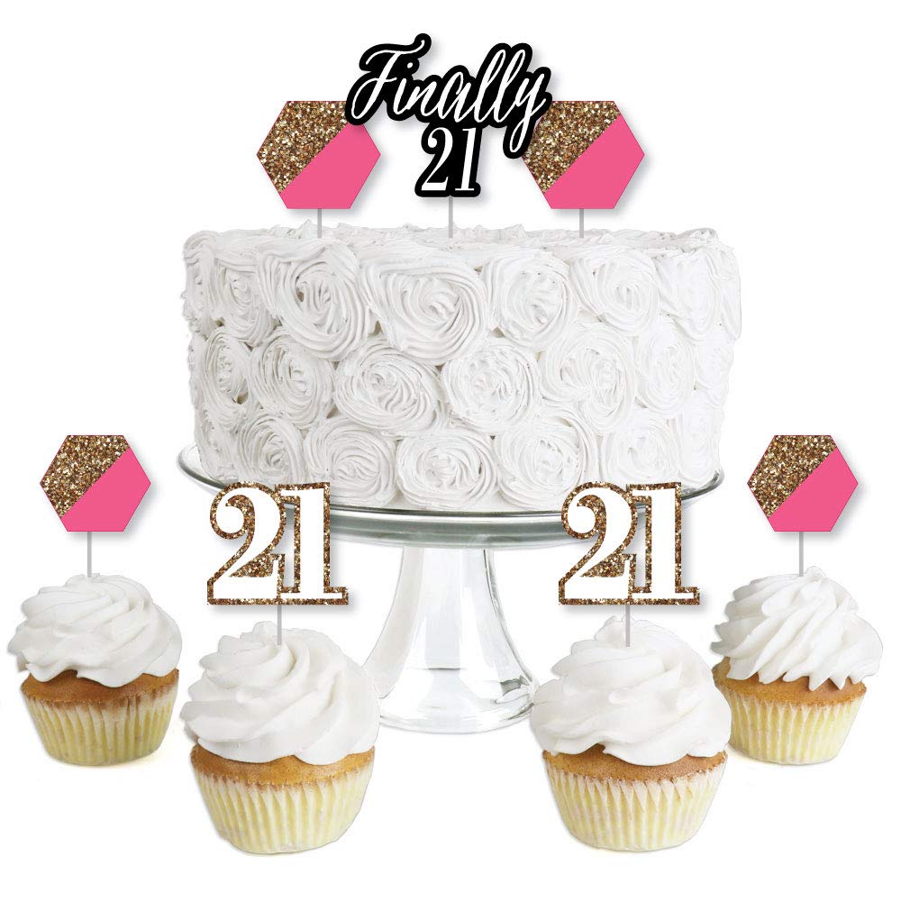 Amazon.com: Finally 21 Girl - 21st Birthday - Dessert Cupcake Toppers - 21st  Birthday Party Clear Treat Picks - Set of 24 : Toys & Games