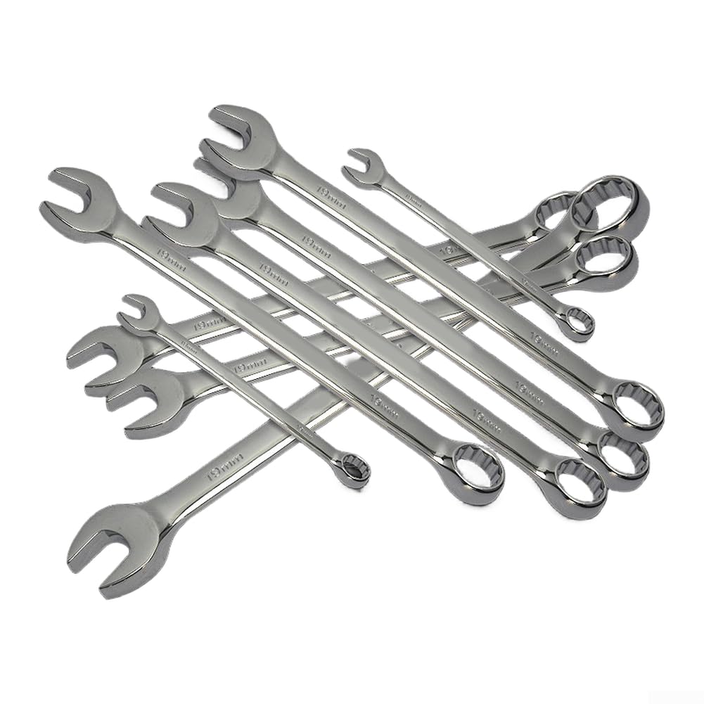 Minhe Juego de llaves combinadas de 8 piezas, juego de llaves profesionales para automoción, bricolaje y uso industrial (B)