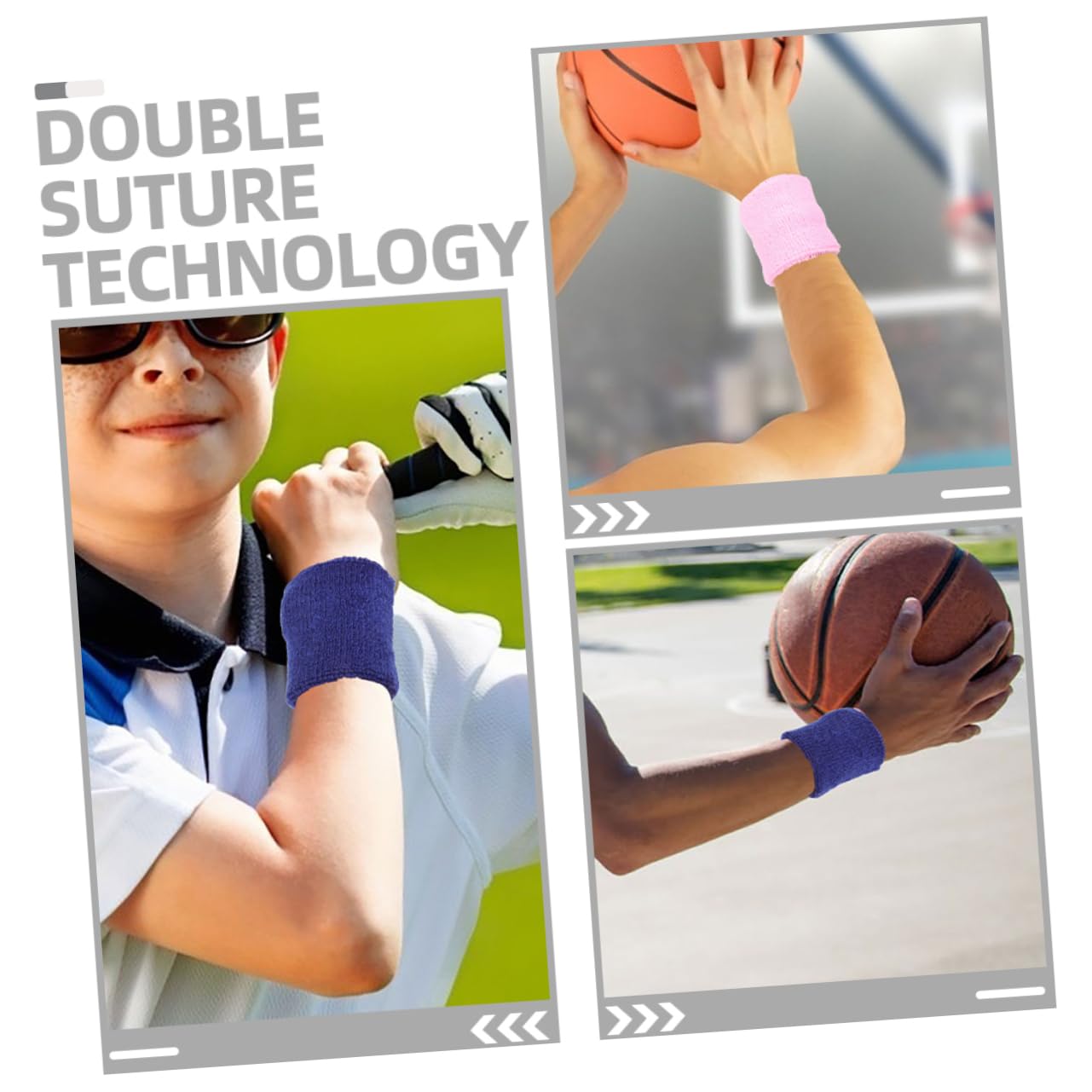 Pezzi Polsino Per Bambini Fasce Per Il Sudore Da Polso Fasce Da Polso Sportive Fasce Per Il Sudore Braccialetti Cinturino Elastico Da Polso Sportivo Polipropilene Basket