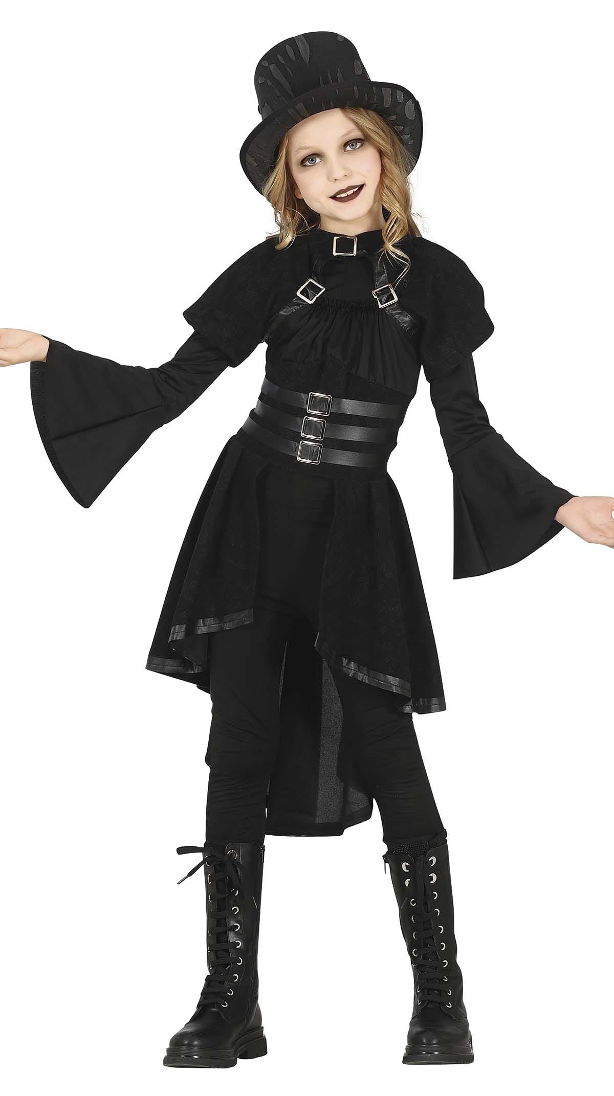 FIESTAS GUIRCA Elegant Gothic Girl Fancy Dress Costume for Girls 14-16 Years