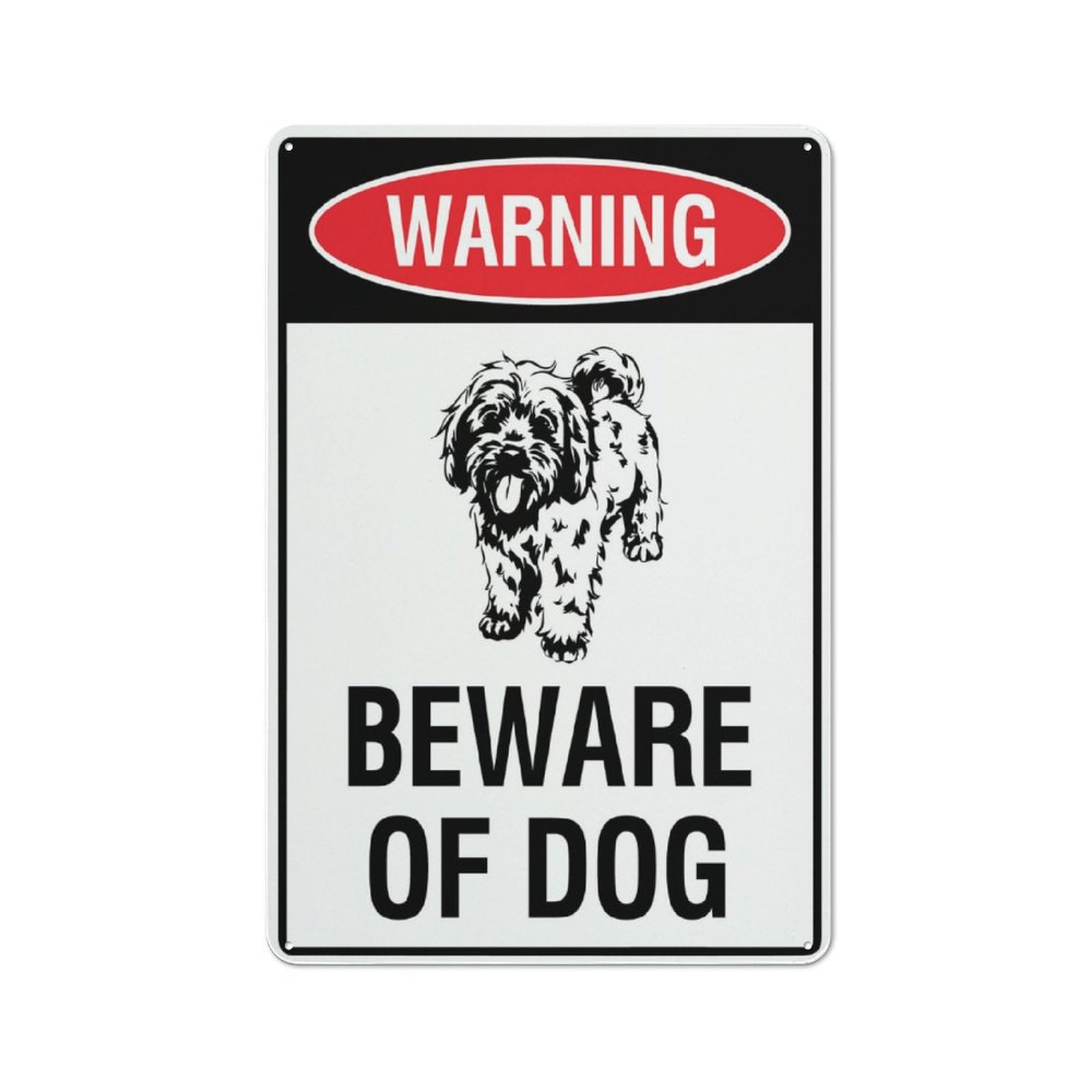 Signage Warning Beware Of Dog Cavapoo Sign 12"X8" Aluminum Reflective - Uv Protected, Waterproof, Weatherproof And Fade Resistant 4Pre-Drilled Holes