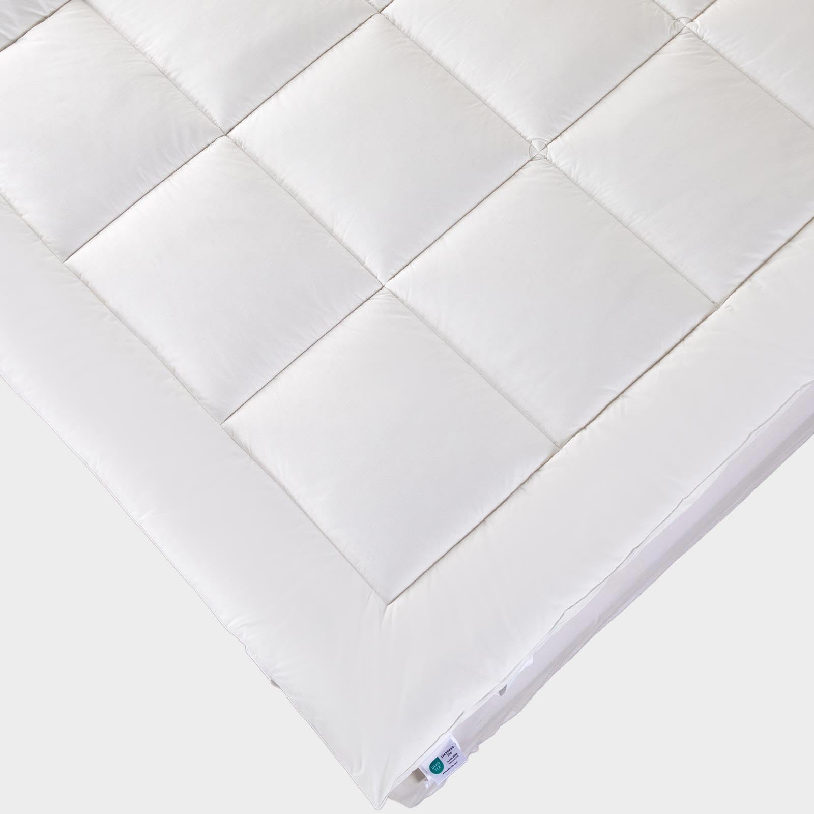 Homescapes (King (150 X 200 Cm)) Premium Wool Mattress Topper Deep Fitting Comfort White