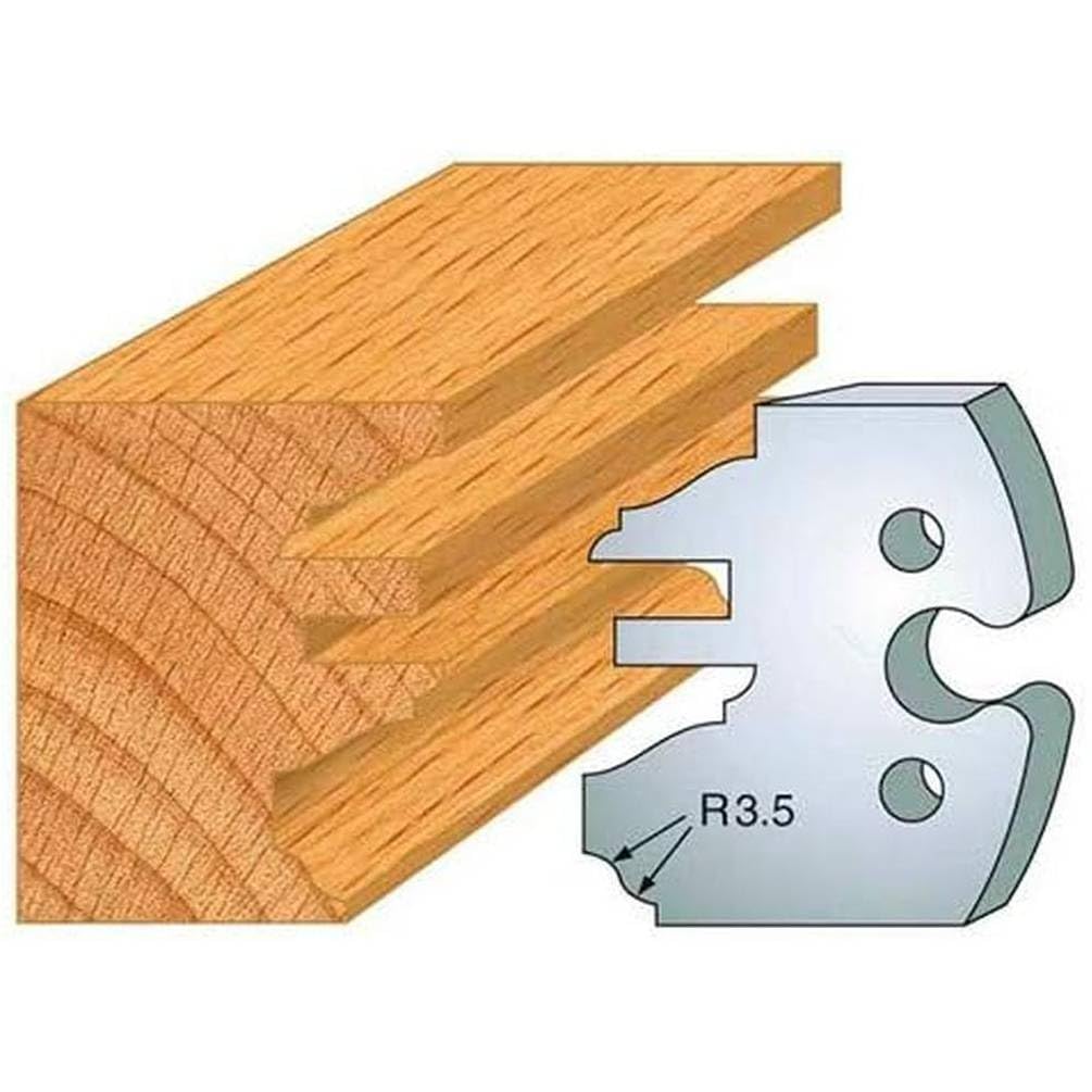 Jeu de 2 Fers Profilés Acier HT 50 x 5,5 mm - N°258 Profil/contre-profil rustique - Outil de menuiserie - Diamwood